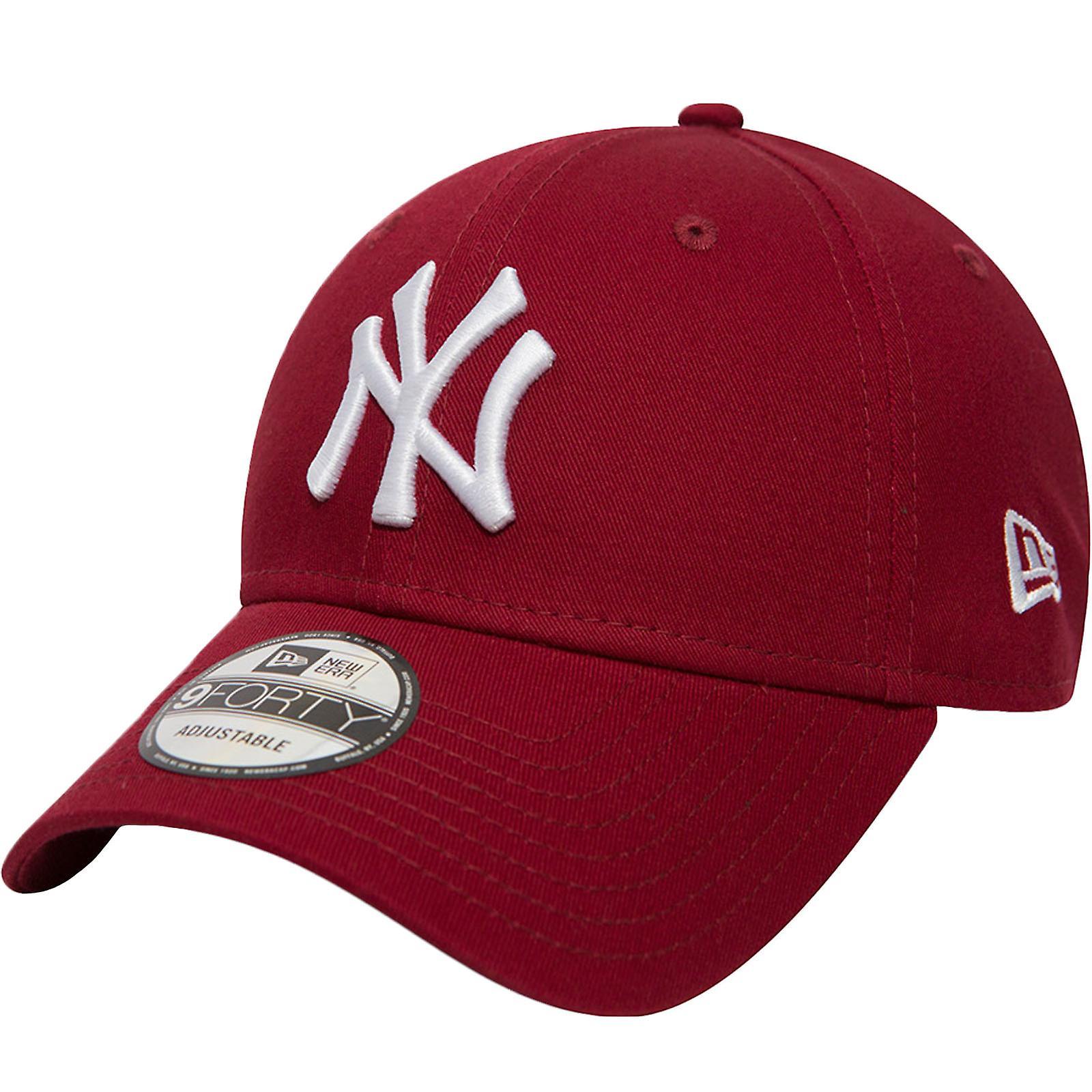 New Era 9FORTY New York NY Yankees MLB Essential Adjustable Baseball Cap Hat Red One Size