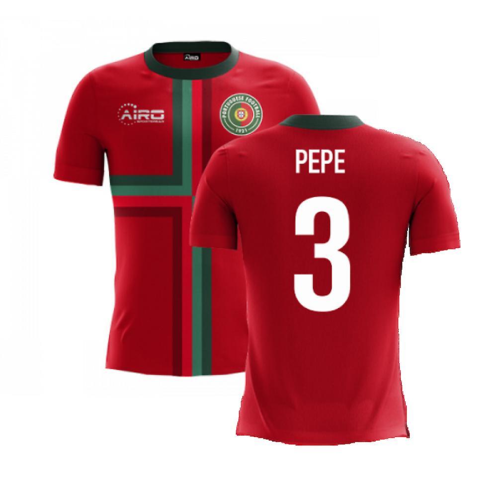 Airo Sportswear 2024-2025 Portugal Airo Concept Home Shirt (Pepe 3) - Kids Red SB 25-27 inch Chest (66/69cm)