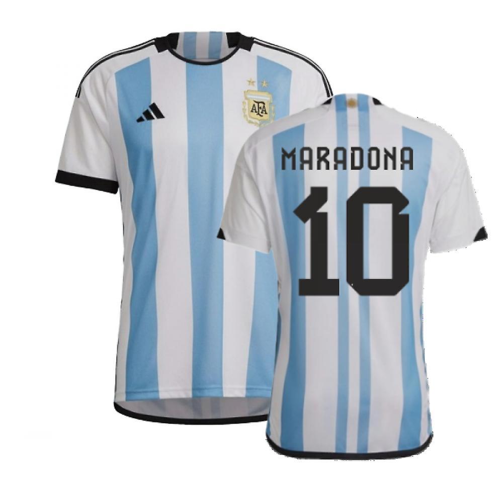 Adidas 2022-2023 Argentina Home Shirt (MARADONA 10) White XXL 46-48 inch Chest