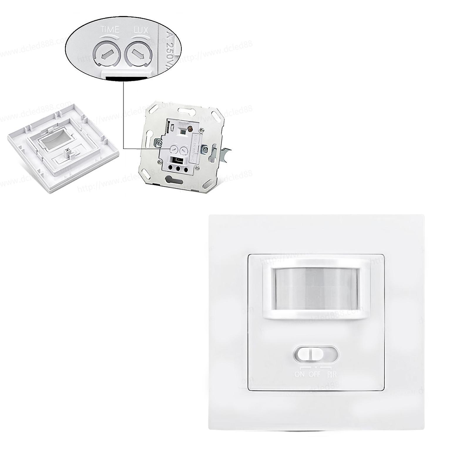 Siguang Flush-mounted Motion Detector Infrared Pir Sensor Switch 140 White 110-240v Led New