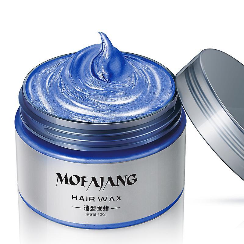 Serh Mofajang 9 Colors Unisex Hair Color Wax Mud Dye Styling Cream Diy Coloring blue