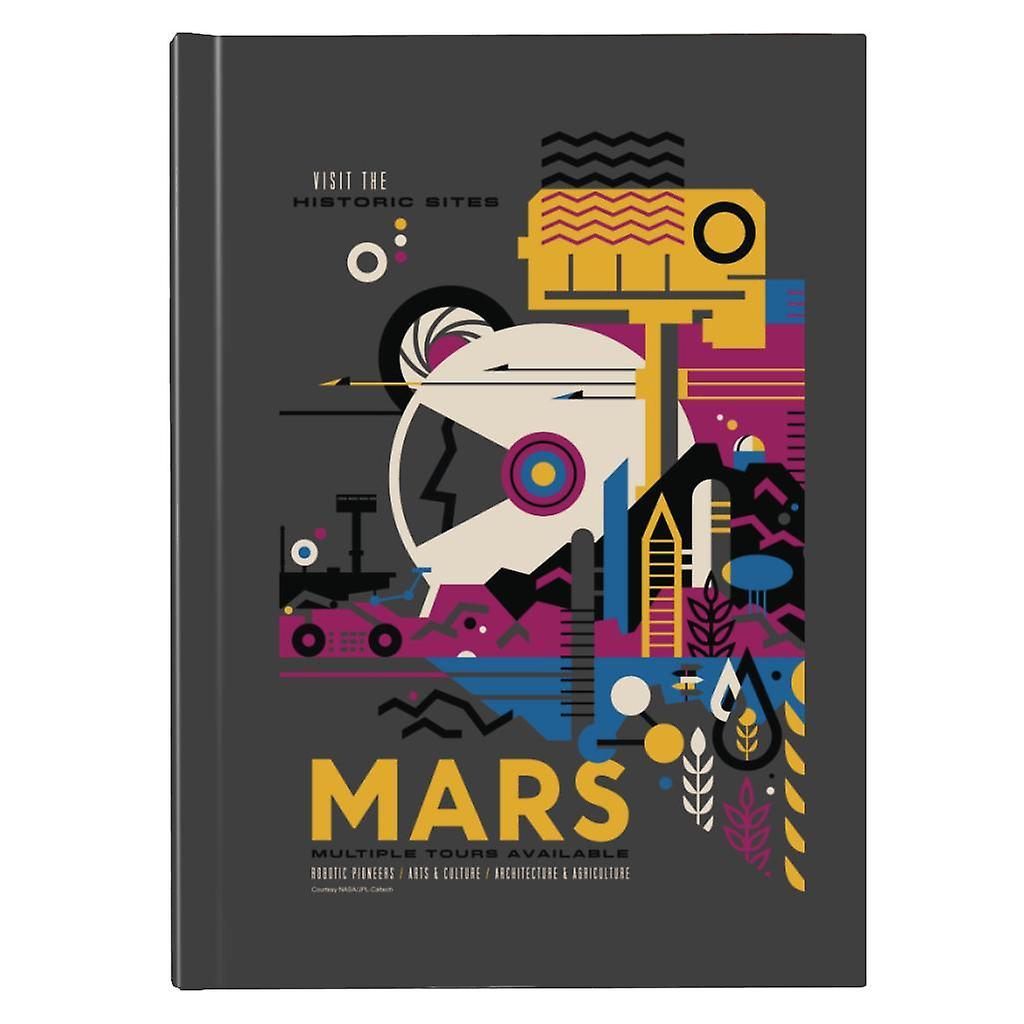 NASA Mars Multiple Tours Interplanetary Travel Poster Hardback Journal Charcoal 13 x 18.5 cm