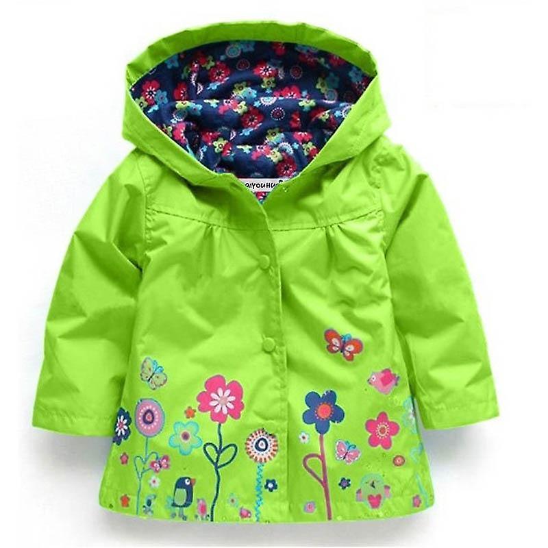 Slowmoose Autumn Waterproof Raincoat Coat Green1 2T