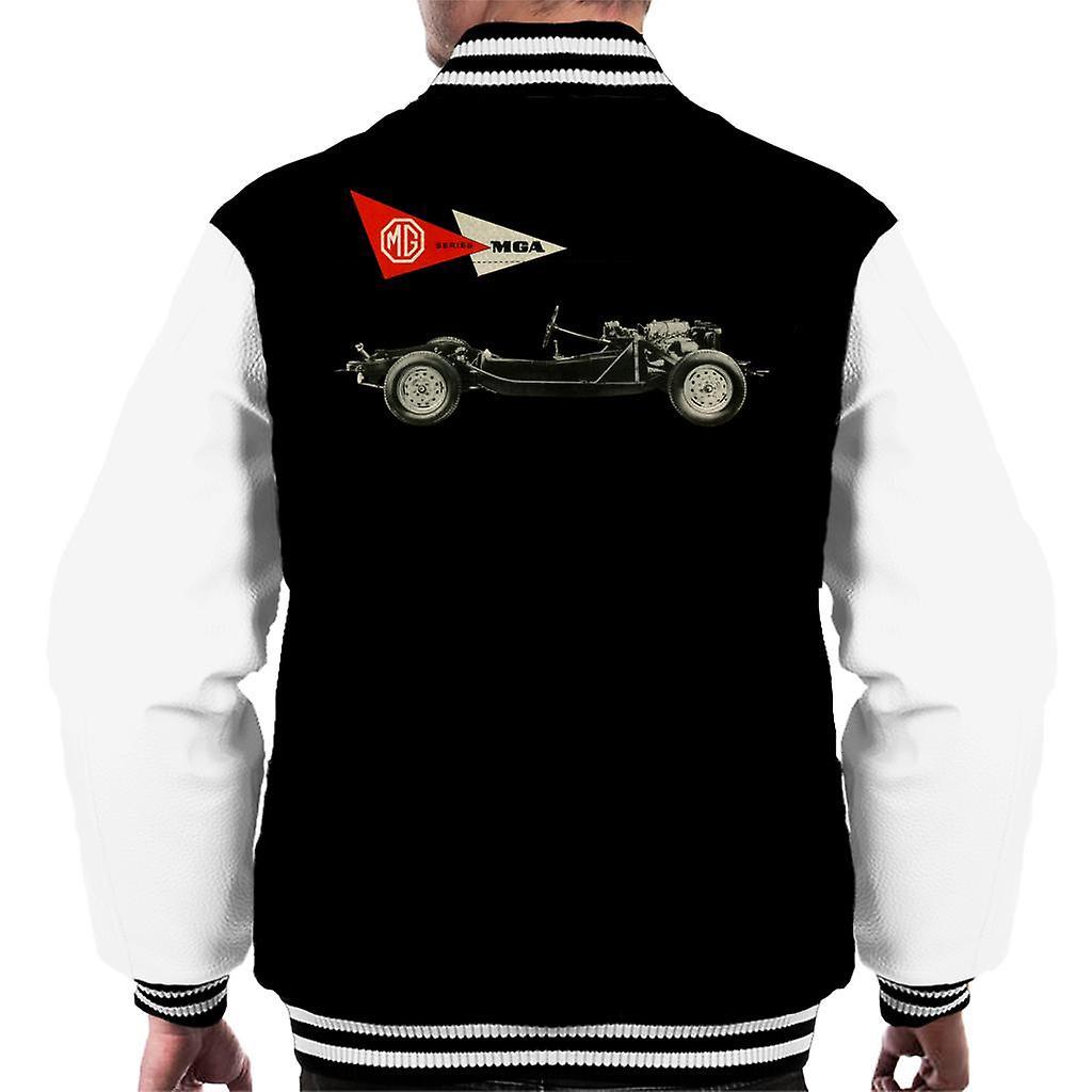 MG MGA Series British Motor Heritage Men's Varsity Jacket Black/White XX-Large