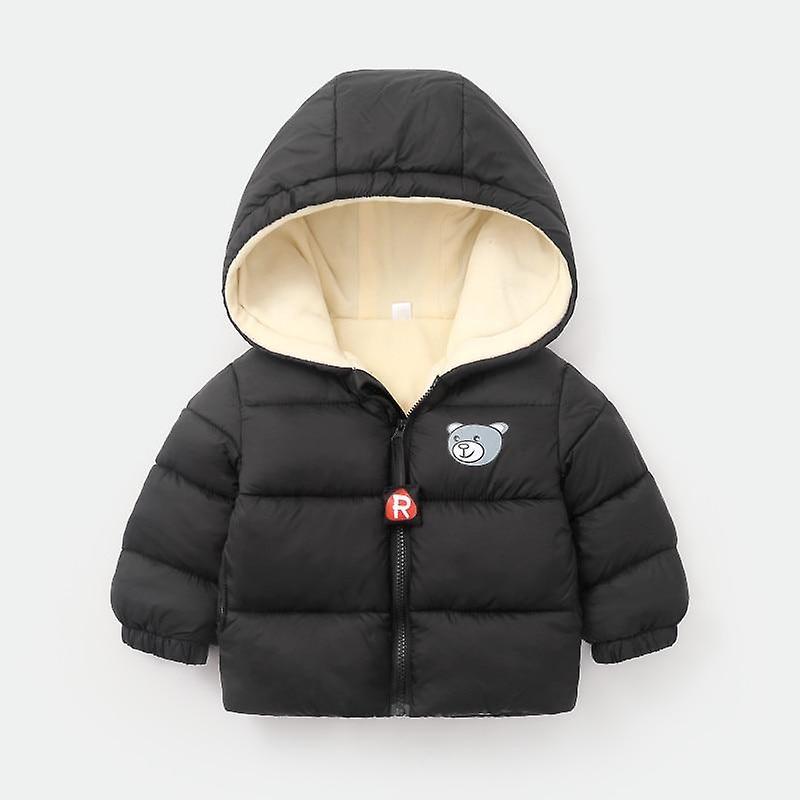 Slowmoose Hooded Thickened Down Jacket For Babies Black 18-24M