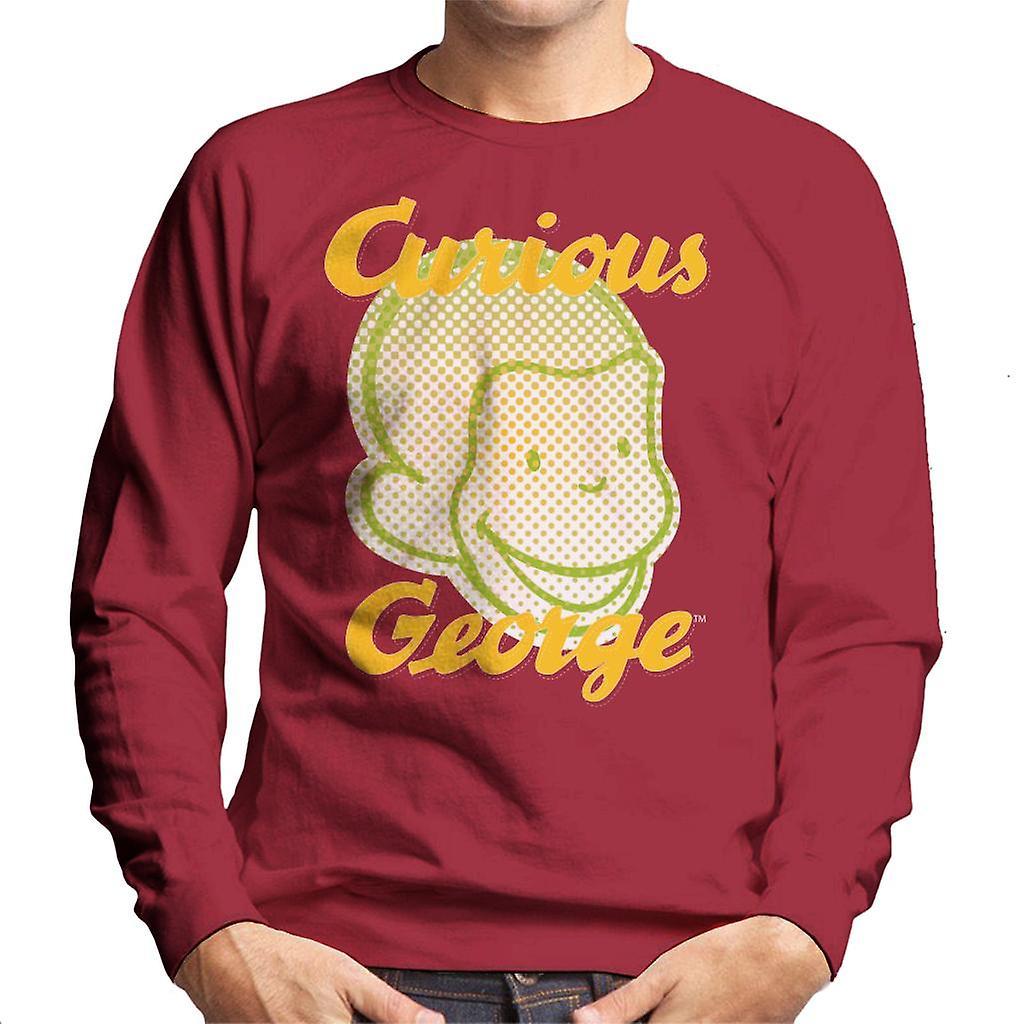 Curious George Face Logo Men's Sweatshirt Cherry Red XX-Large