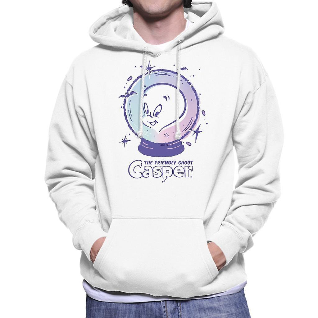 Casper The Friendly Ghost Crystal Ball Men's Hooded Sweatshirt White Medium