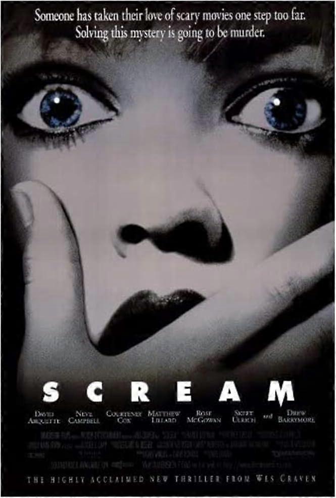 LINCMAN Scream - 1996 Movie Poster Vintage Metal Tin Sign, Wall Decor for Bars, Restaurants, Cafes, Pubs 12 x 8 inch