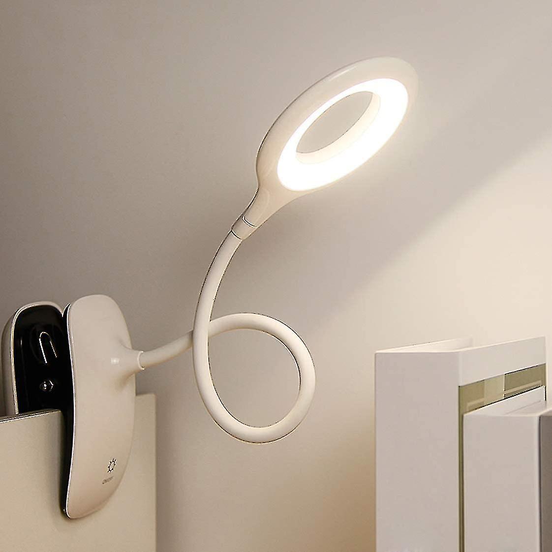 Sitabo Led Clip-on Reading Lamp Dimmable Eye Protection Table Lamp White