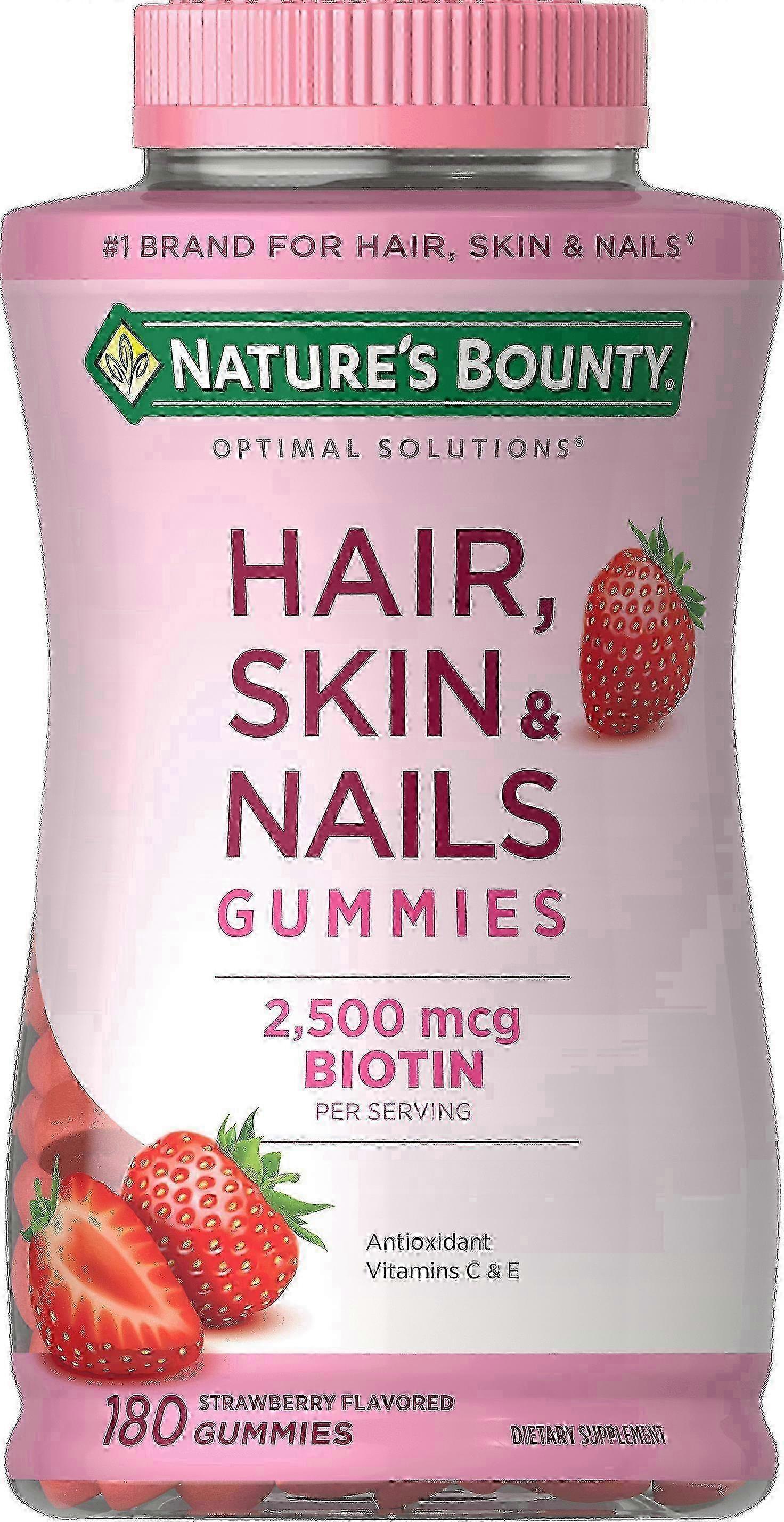 Natures Bounty Gummies For Hair, Skin And Nails With Biotin, 180 Ea