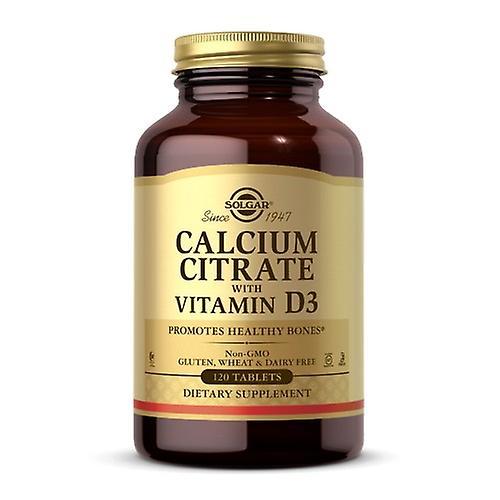 Solgar Calcium Citrate with Vitamin D3 Tablets, 120 Tabs (Pack of 1)