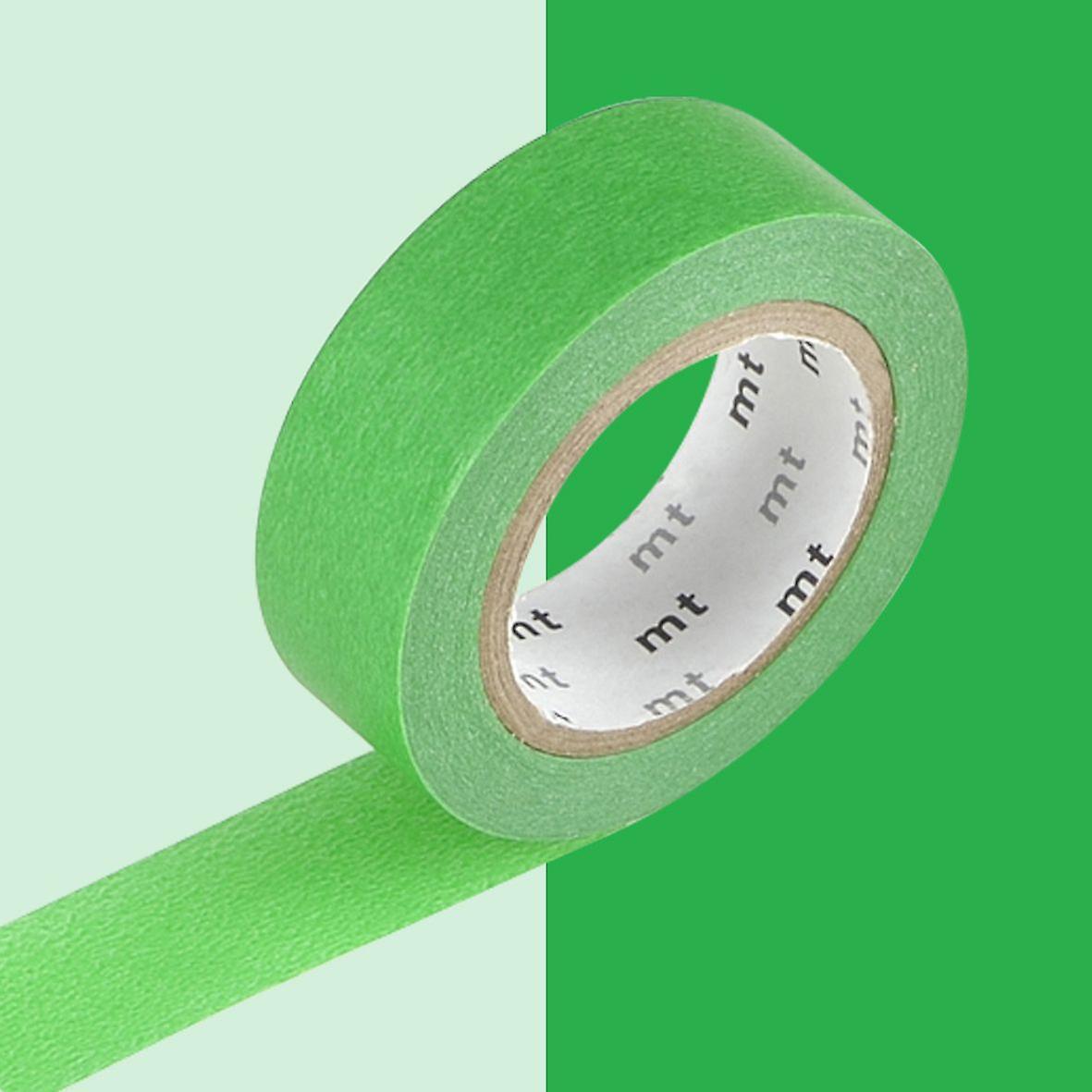 Masking tape unicolor - Green - 1,5 cm x 7 m