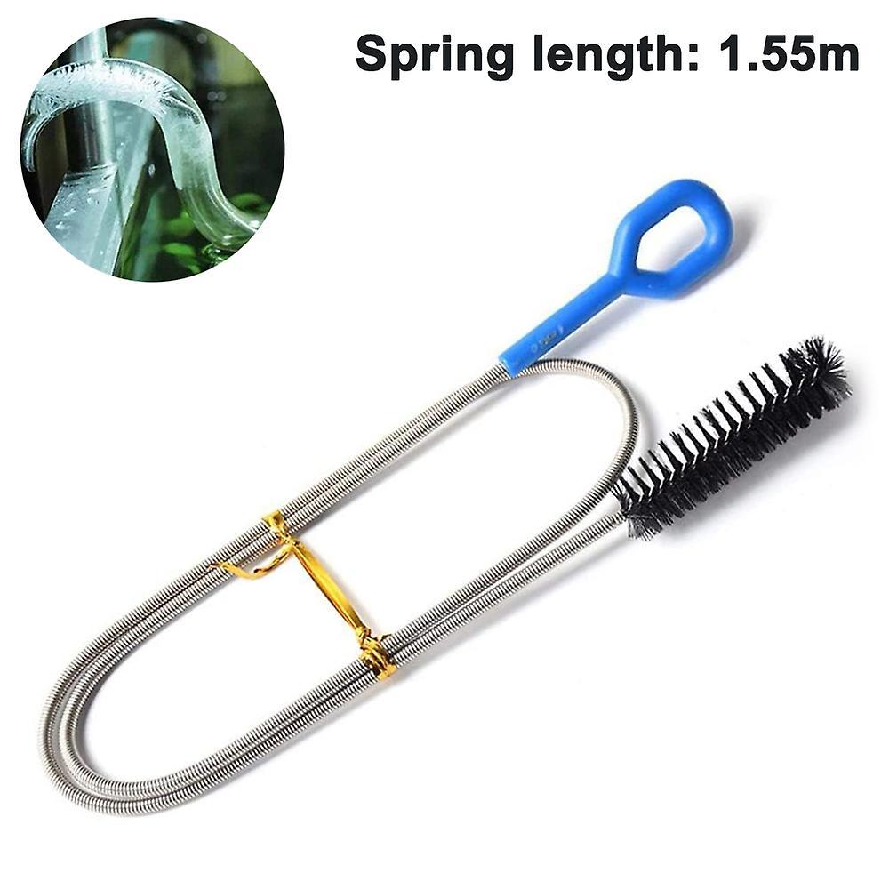 unbrand Extra Long Drain Cleaning Brush, Length 1.55M, Super Flexible Drain Cleaning Tool, Drain Clog Remove