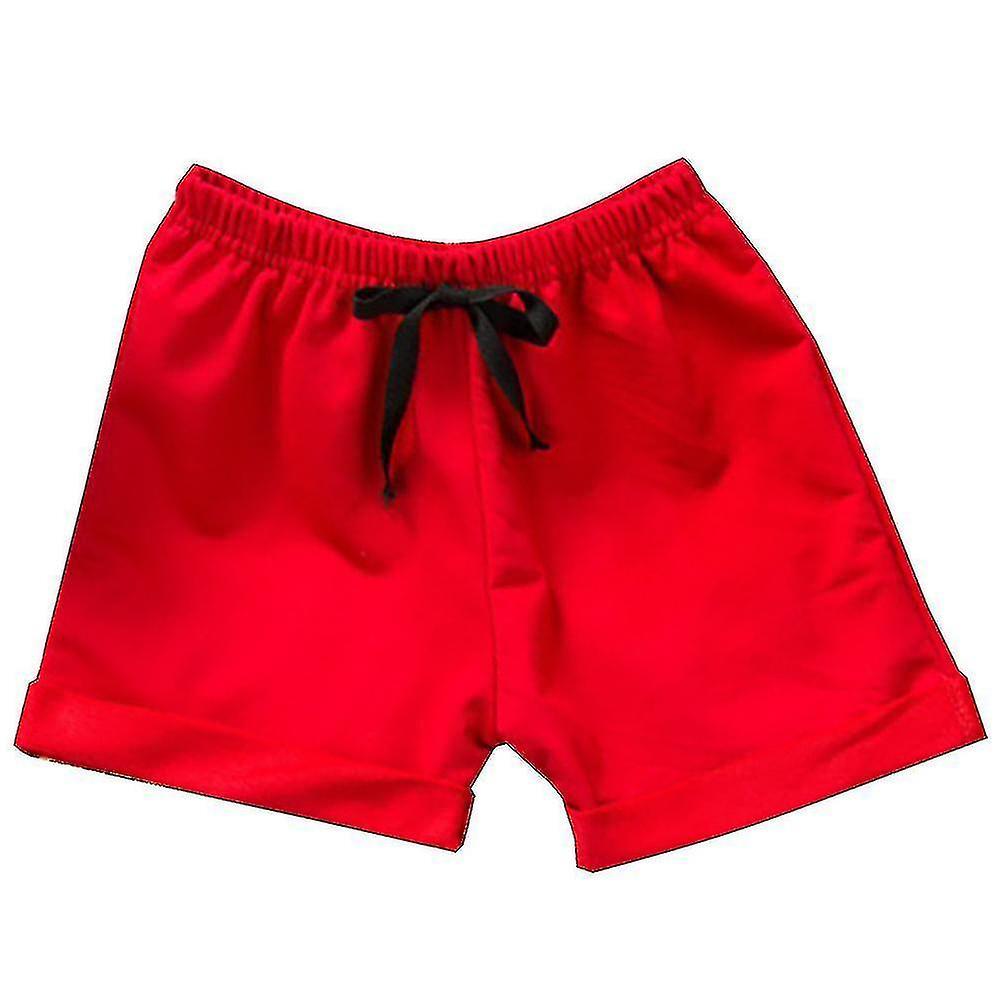 Unbrand 1-10 Years Kids Shorts Sports Elastic Waist Short Pants Red 9-10 Years