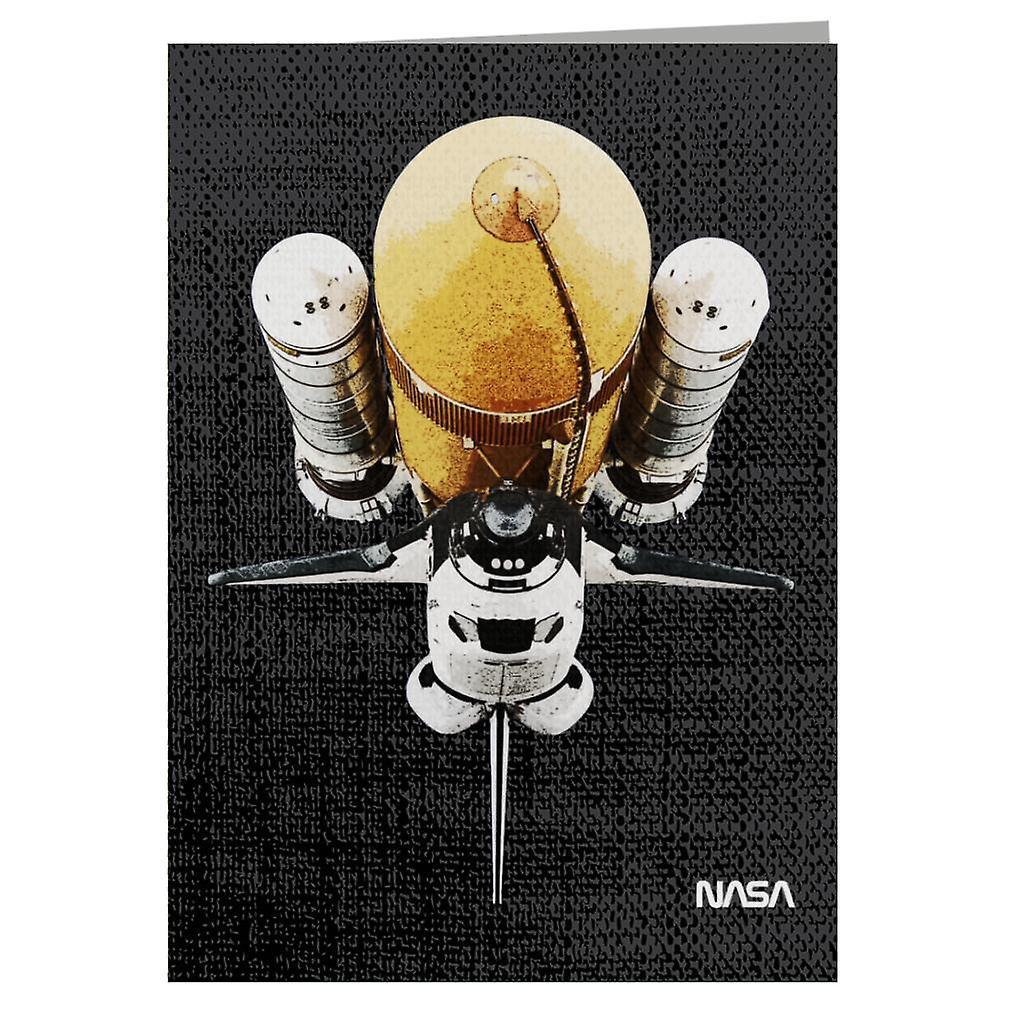 NASA Atlantis Shuttle Vintage Greeting Card Black 14.5 x 21cm