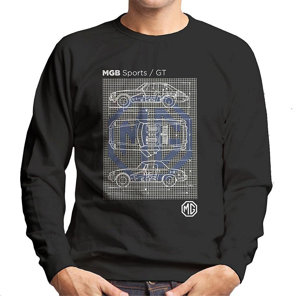 MG B Sports GT British Motor Heritage Men's Sweatshirt Black Small