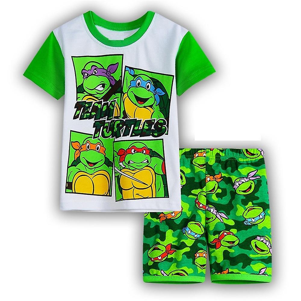 Mylight Teenages Mutant Ninja Turtles Kids Pyjamas Short Sleeve T-Shirt Shorts Sleepwear A 5 Years