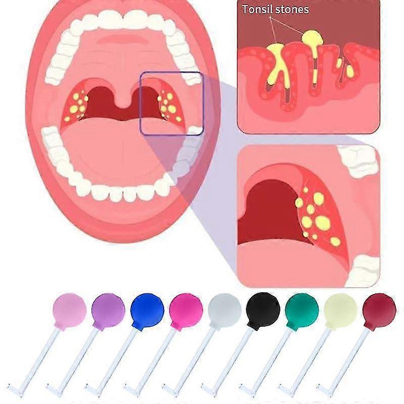 Qin Tonsil Stone Removal Tool, Tonsil Stone Removal Vacuum Kit, Tonsil Stone Cupping Tool, Manual Cleaner Removal Oral Cleaning Oral Care Oral Clea...