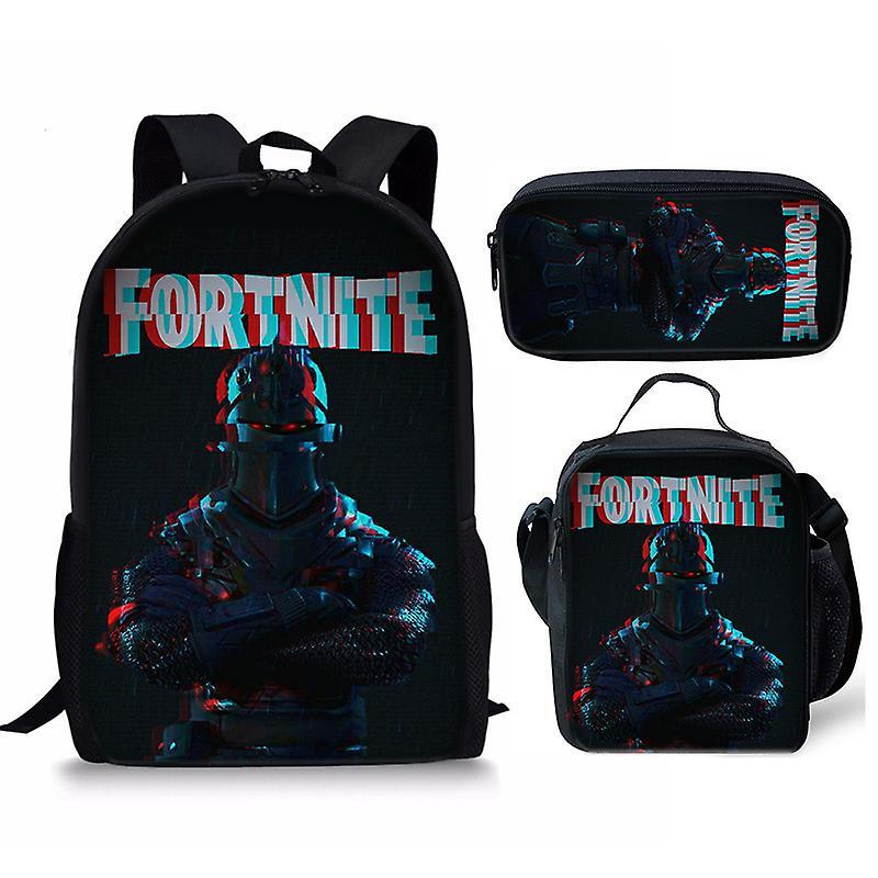 Shznv Fortnite Fortnite Backpack Large Capacity Three-piece Set Peripheral Backpack Student School Bag 9 styles three piece backpack