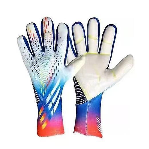 Kissqiqi Goalkeeper Gloves for Kids Adult, Non-Slip Latex Soccer Goalie Gloves Colorful 6