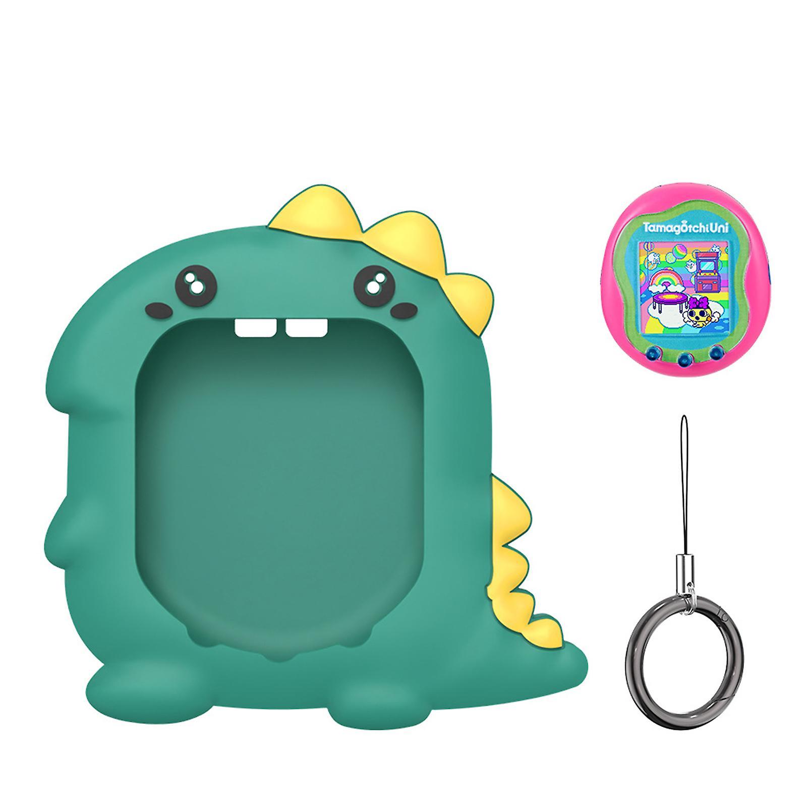 Nspiel Silicone Protective Case for Tamagotchi Uni Virtual Pet Machine, Shockproof Skin Cover for Tamagotchi Uni Sleeve Protector with Lanyard B