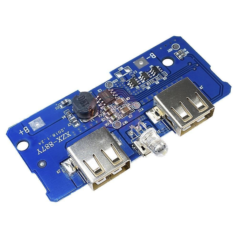 Slowmoose Dc 5v/2a Power Bank Charging Circuit Module Board With Dual Usb Output, 1a