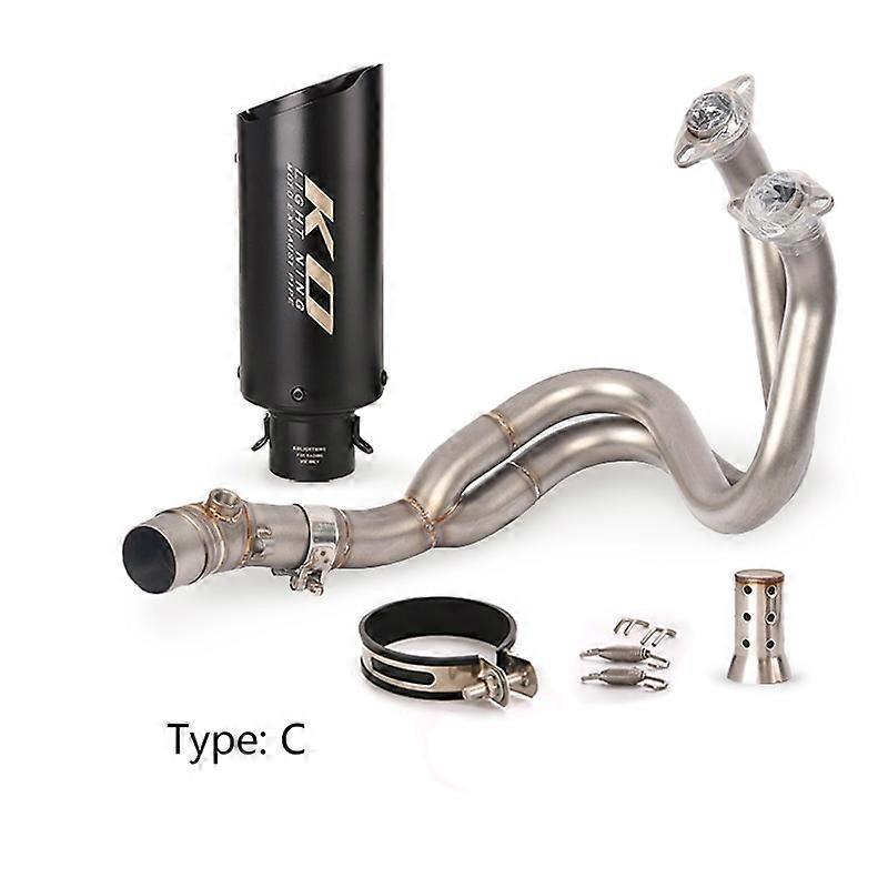 Loerss Full Exhaust System for Kawasaki Z650 Z650RS Ninja 650 650R/F ER6N/6F Versys 650 Header Mid Pipe 51mm Muffler Escape DB Killer C