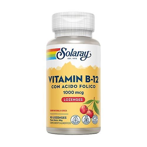 Solaray Vitamin B-12 with Folic Acid 90 Sublingual pills of 1000μg (Cherry)