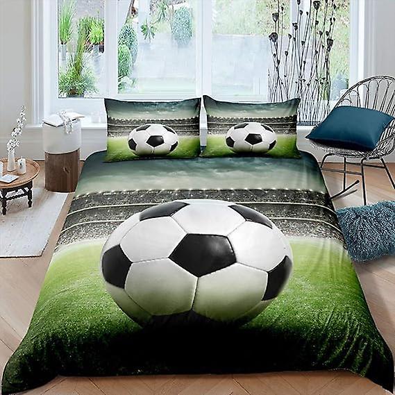 Duvet Cover Set Sports Football Games Microfiber Bedding Duvet Cover Sets 1 Duvet Cover And 1/2 Pillowshams d 135x200cm