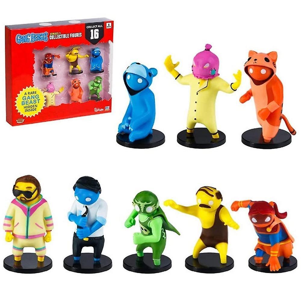 8-Pack Deluxe Box Gang Beasts Collectible Figures Figures (B)