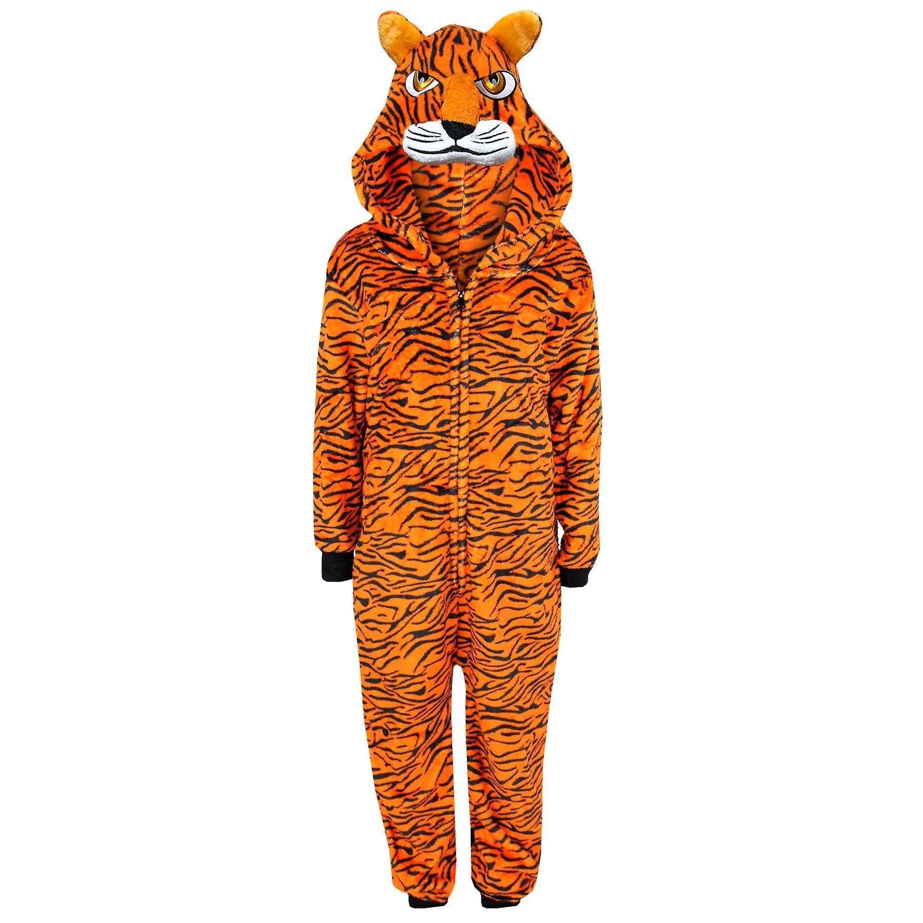 A2Z 4 Kids Kids Unisex Tiger Print Loungewear Onesie 11-12 Years