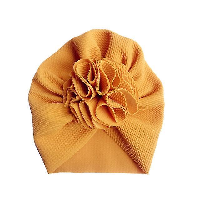 Slowmoose Lovely Flower Baby Hat - Bonnet Headwraps Kids Hat Beanie style 1 yellow