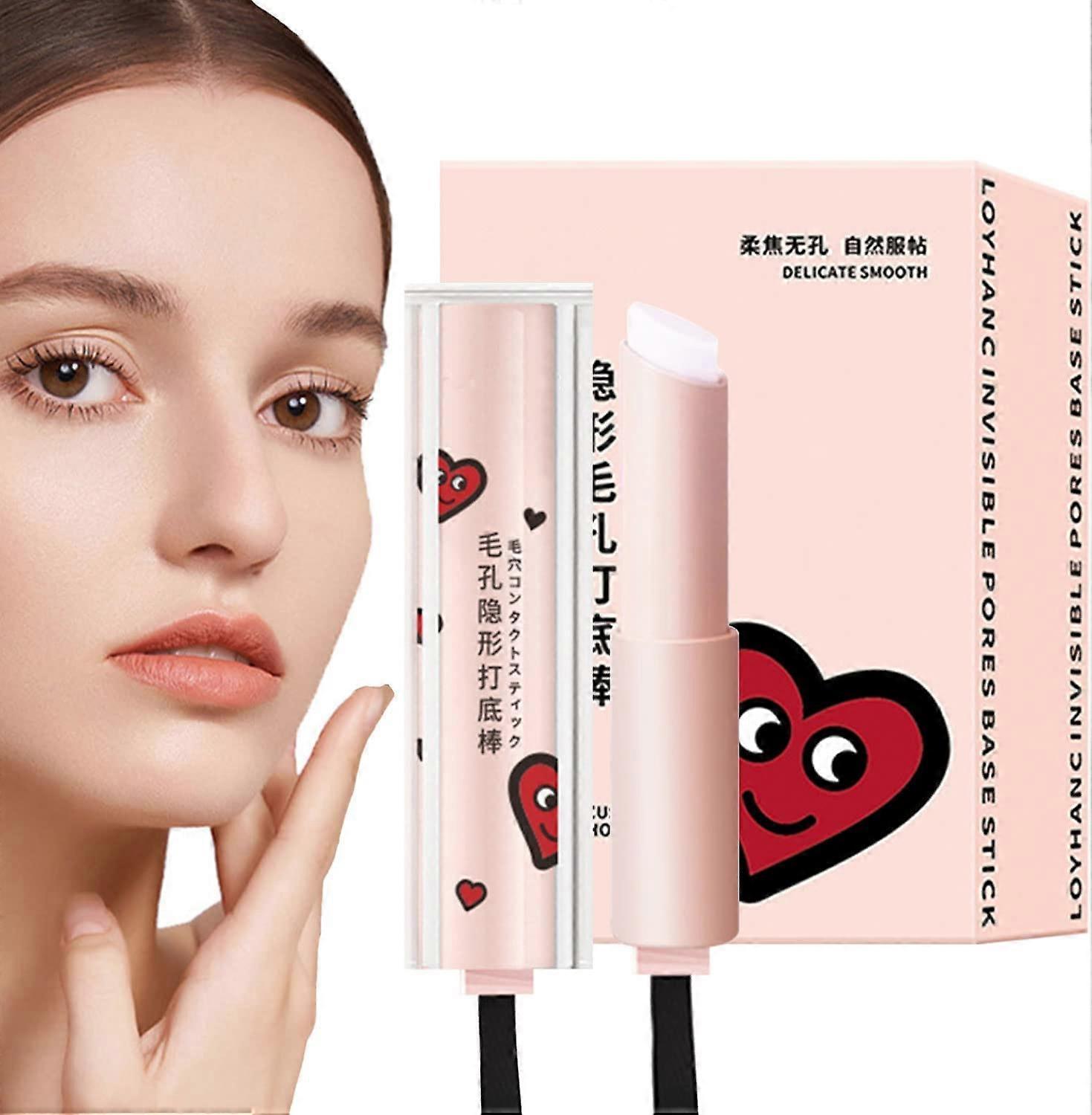 Frusde Magical Pore Eraser, 2023 NEW Magical Pore Eraser Waterproof Face Primer Stick, Hydrating Invisible Pore Primer Stick White 1pcs