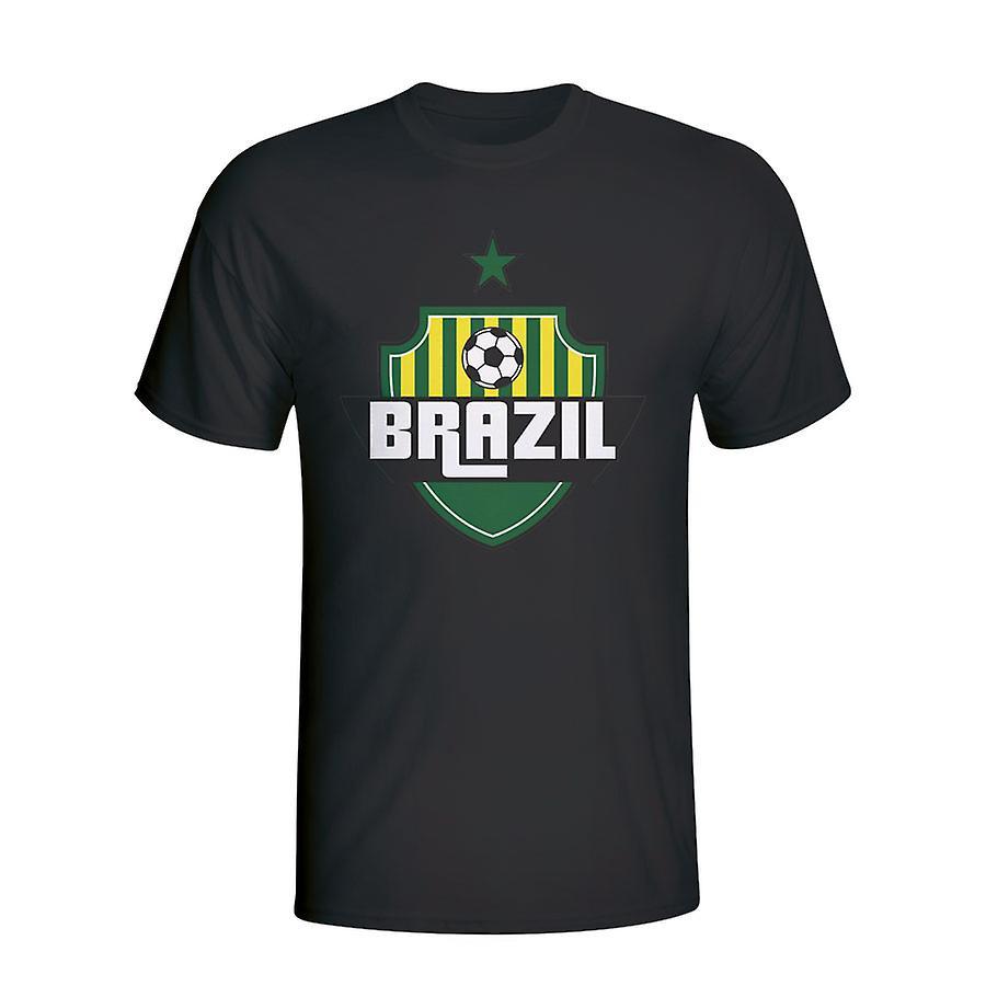 Gildan Brazil Country Logo T-shirt (black) - Kids MB (7-8 Years)