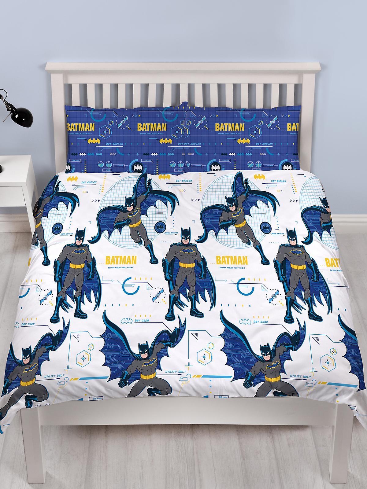 Batman Tech Duvet Cover and Pillowcase Set Double