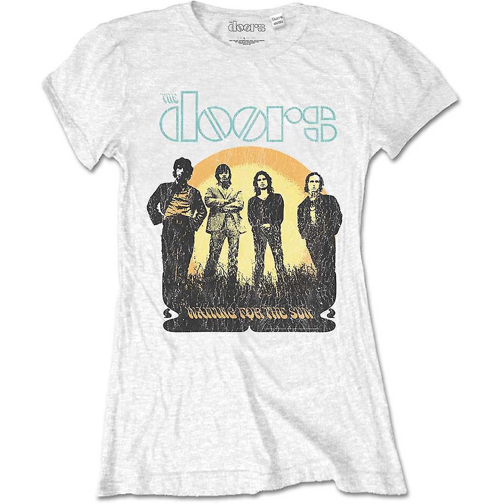 Bitcruncher The Doors Waiting For The Sun Official Tee T-Shirt Womens White M