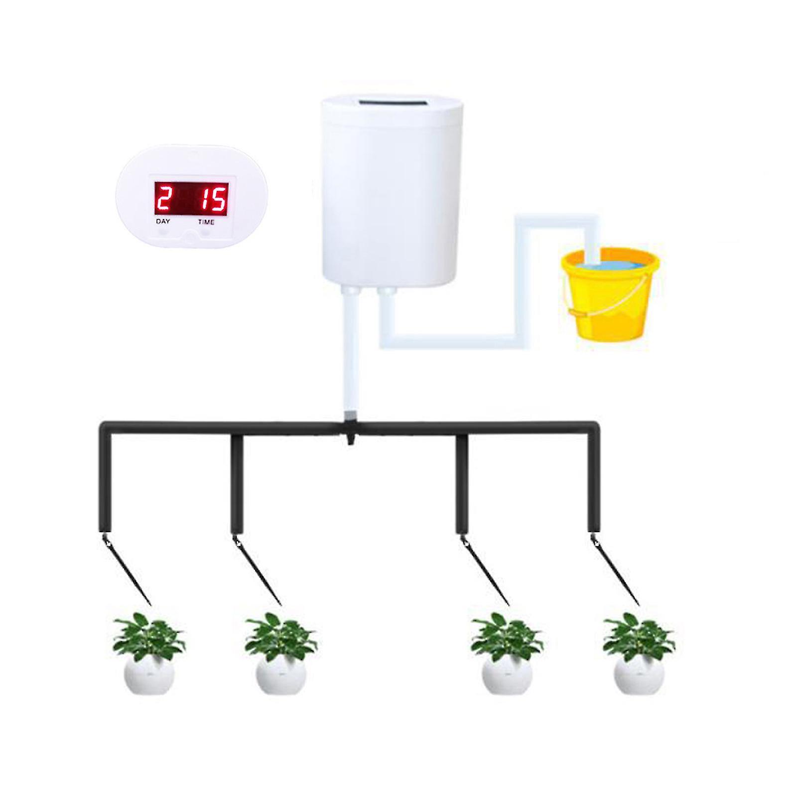 Jnnjv Automatic Diy Drip Irrigation System Plant Timer Self Watering Garden Hose Kit 4 Drip Heads