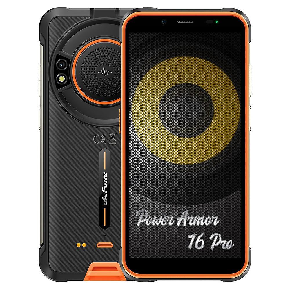 Ulefone Power Armor 16 Pro Android 12 IP68 Rugged Cellphone 4GB 64GB 5.93" Smartphone 9600mAh Orange