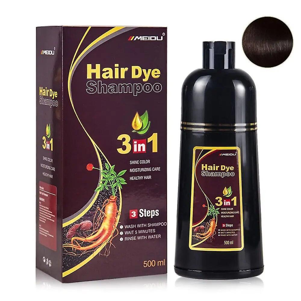 Begleri Instant Coloring Shampoo 3 In 1 Natural Black Color For Men Women Hair Dye Herbal Brown Hair Dye Hair Dye Shampoo Dark Brown