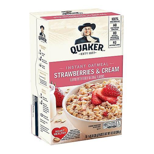 Quaker Instant Oatmeal Hot Cereal Strawberries & Cream