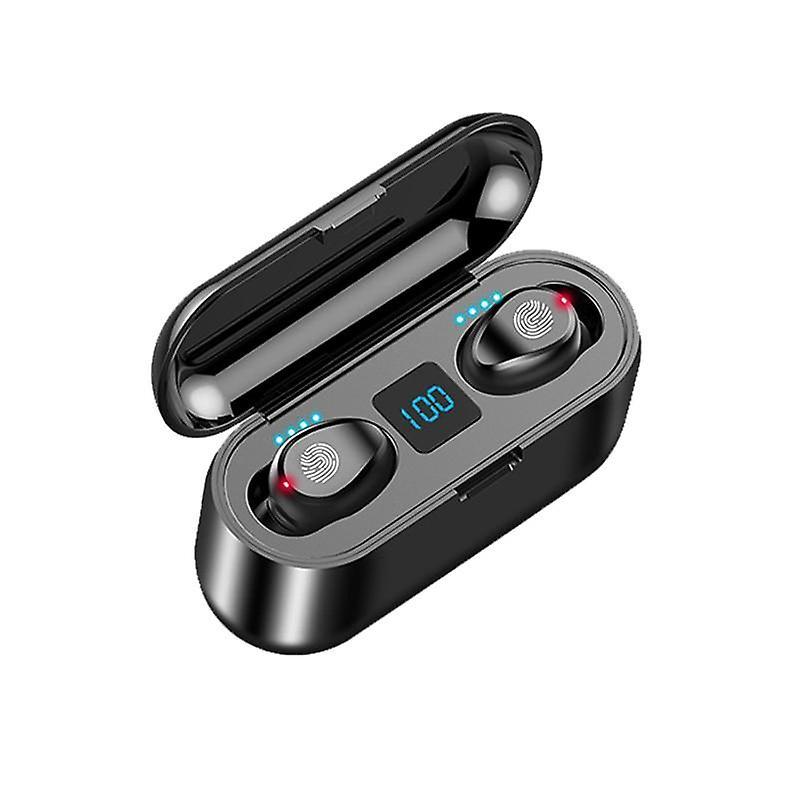 Ebox Wireless headphones bluetooth 5.0 earphone tws hifi mini in-ear sports running headset Black