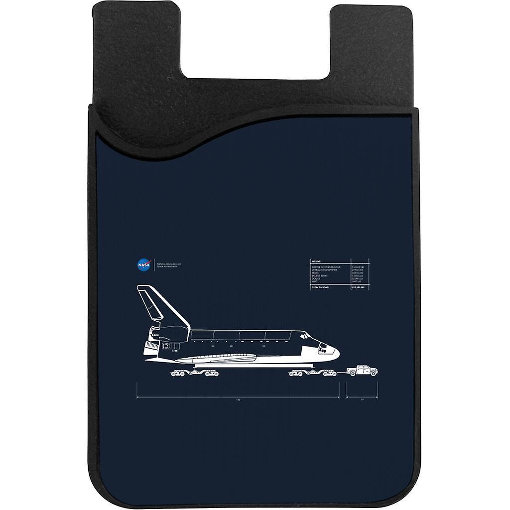 NASA Space Shuttle Weight Diagnostic Phone Card Holder Navy Blue 5.5cm x 8.5cm