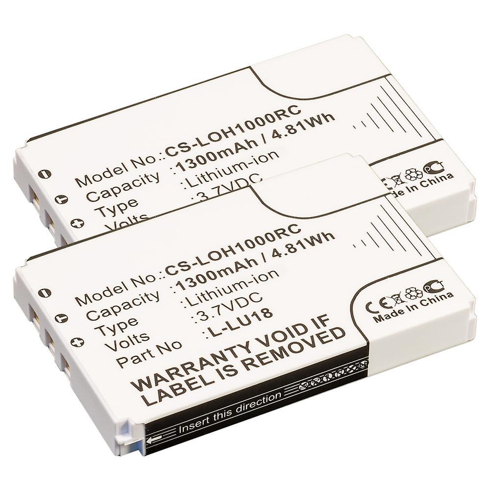 Centenex Electronics 2 Pack Battery for Logitech Harmony Remote 1100 1100i 915 L-LU18 190582-0000