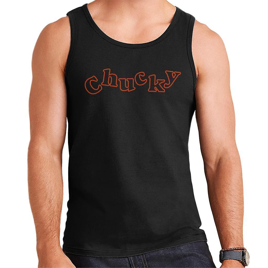 Chucky Playful Font Men's Vest Black X-Large