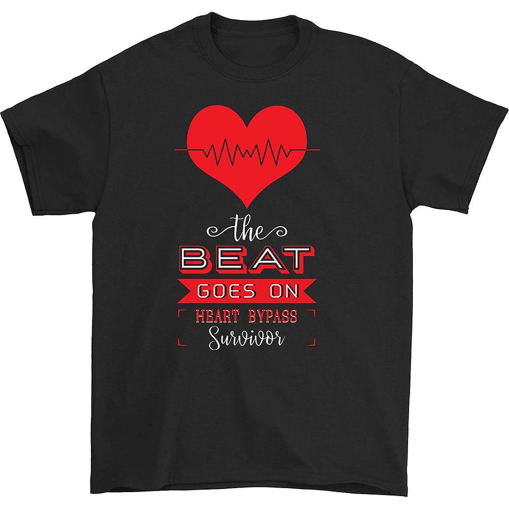 HISHARK Heart bypass survivor t-shirt black M