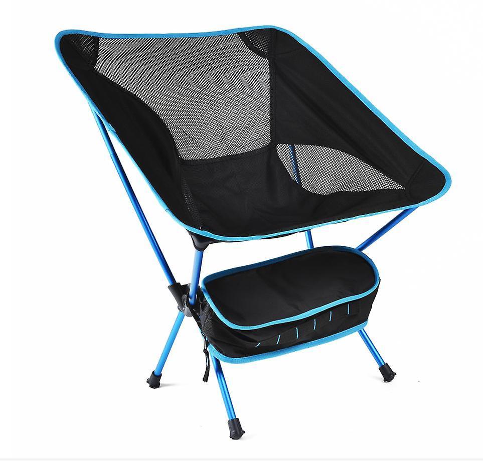 Mimigo Outdoor Camping Portable Folding Chair Oxford Cloth Leisure  For Family Outside Sports & Travel & Picnic light blue