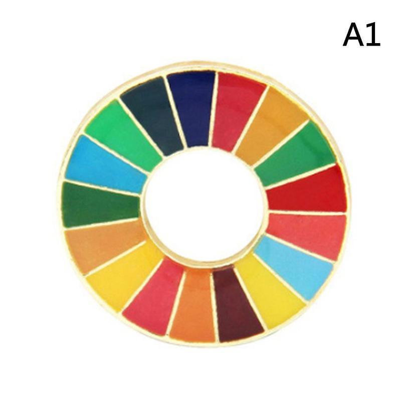 He Fei Mao Qiang Dian Zi Shang Wu You Xian Gong Si Enamal 17 Colors Sustainable Development Goals Brooch United Nations SDGs Pin HFMQV A1