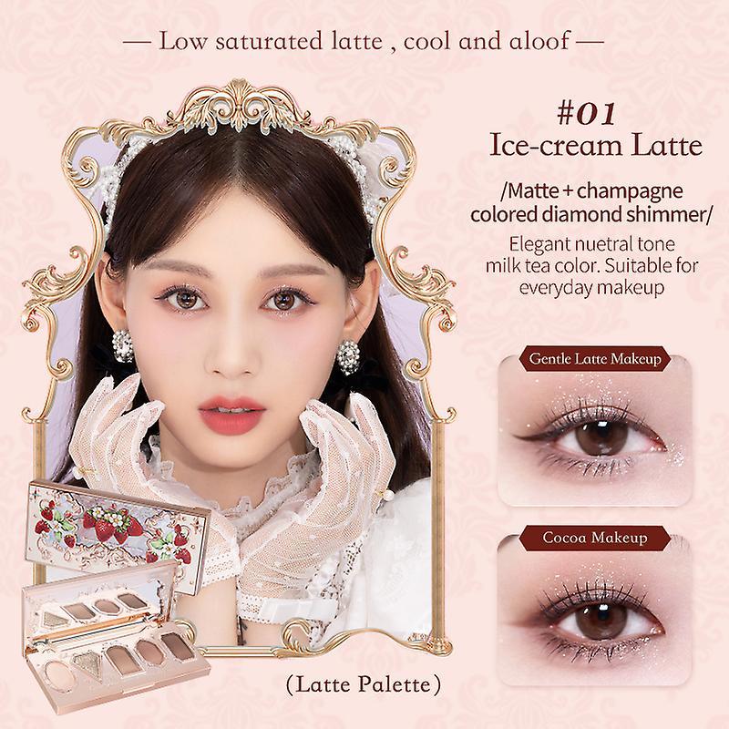 Atuto Flower Knows Strawberry Rococo Series Five-color Eyeshadow Palette 01