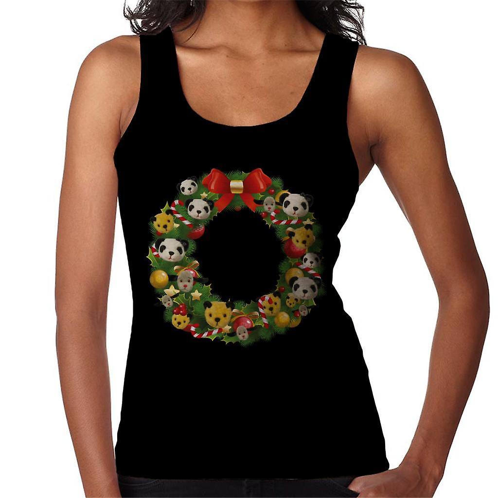 Sooty Christmas Wreath Women's Vest Black XX-Large