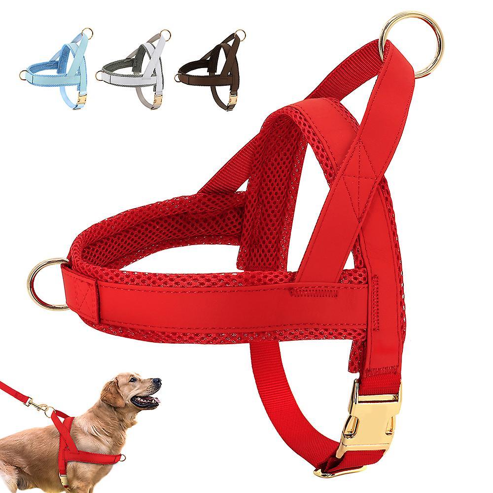 Didog No Pull Adjustable Pet Dog Harness Front Leading with Metal Buckle Red XL:Chest 75-97cm